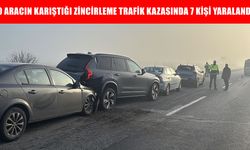 10 aracın karıştığı zincirleme trafik kazasında 7 kişi yaralandı