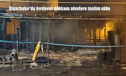 Diyarbakır’da hırdavat dükkanı alevlere teslim oldu