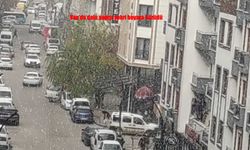 Van’da Aniden Bastıran Dolu Yağışı Kent Merkezini Beyaza Çevirdi