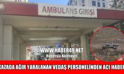 Muş'ta korkunç kaza: VEDAŞ çalışanı hayatını kaybetti