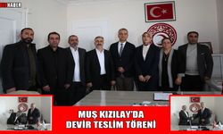 Muş Kızılay'da devir teslim töreni