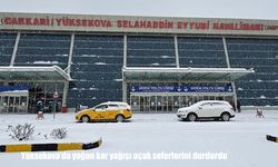 Yüksekova'da yoğun kar yağışı uçak seferlerini durdurdu