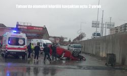 Tatvan’da otomobil köprülü kavşaktan uçtu: 2 yaralı
