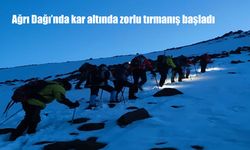 Ağrı Dağı’nda kar altında zorlu tırmanış başladı