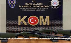 Kars merkezli 3 ilçede silah tacirlerine operasyon: Çok sayıda silah ve mühimmat ele geçirildi