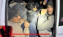 Iğdır’da bir araçta 12 düzensiz göçmen ve 2 organizatör yakalandı