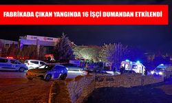 Fabrikada çıkan yangında 16 işçi dumandan etkilendi