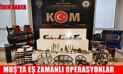 Muş’ta 7 adrese eş zamanlı operasyon: Silah, mühimmat ve tarihi eser ele geçirildi