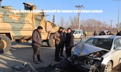 Iğdır-Halfeli yolunda otomobil ile kamyon kafa kafaya çarpıştı