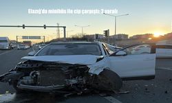 Elazığ'da minibüs ile cip çarpıştı: 2 yaralı