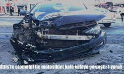 Bitlis’te otomobil ile motosiklet kafa kafaya çarpıştı: 1 yaralı