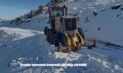 Greyder uçurumun kenarında güçlükle durabildi