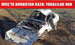 Muş-Bostankent yolunda otomobil takla attı: 4 yaralı