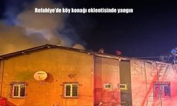 Refahiye’de köy konağı eklentisinde yangın