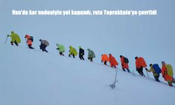 Van’da yoğun kar ulaşımı durdurdu: Doğaseverler rotayı Toprakkale’ye çevirdi