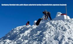 Sarıkamış Harekatı'nda şehit düşen askerlerin kardan heykellerinin yapımına başlandı