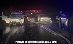 Panelvan ile kamyonet çapıştı: 1 ölü, 3 yaralı