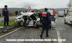Zonguldak’ta kamyon ile otomobil çarpıştı: 1 ölü, 2 ağır yaralı
