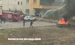 Siirt’te bir otomobil alev topuna döndü