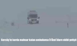 Batman’da ambulans karda mahsur kaldı: İl Özel İdare ekibi kurtardı