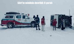 Siirt’te minibüs devrildi: 6 yaralı