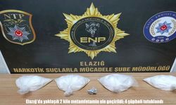Elazığ'da yaklaşık 2 kilo metamfetamin ele geçirildi: 4 şüpheli tutuklandı
