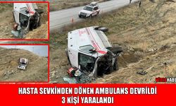Korkut’ta ambulans devrildi: 3 yaralı