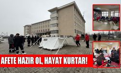Bulanık MYO’da afet eğitimi, kan bağışı ve çadır kurulumu etkinlikleri yapıldı