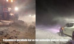 Erzurum’da kış çilesi: Palandöken Geçidi’nde araçlar mahsur kaldı