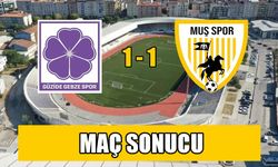 Muşspor, Gebze deplasmanından 1 puanla döndü