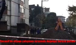 Kocaeli’de altyapı çalışması sırasında doğalgaz borusu patladı