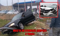 Muş-Bitlis yolunda kaza: 2 otomobil çarpıştı, 3 yaralı