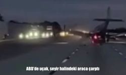 ABD'de çift motorlu uçak seyir halindeki otomobile çarptı: 1 yaralı