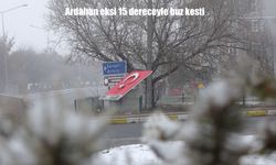 Ardahan eksi 15 dereceyle buz kesti