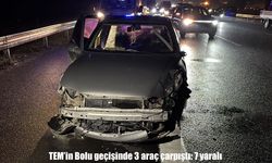 TEM Otoyolu'nun Bolu geçişinde 3 araç çarpıştı: 7 yaralı