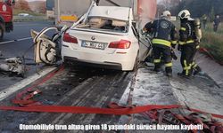 Otomobil tırın altına girdi: 18 yaşındaki genç hayatını kaybetti