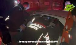 Tıra çarpan otomobil hurdaya döndü: 1 ölü