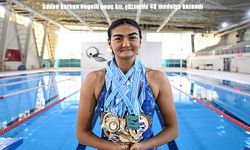 Sudan korkan engelli genç kız, yüzmede 48 madalya kazandı