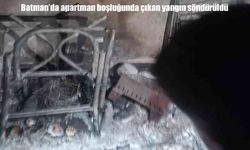 Batman’da apartman boşluğunda çıkan yangın söndürüldü