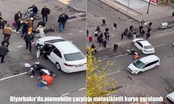 Diyarbakır’da otomobil ile motosikletli kurye çarpıştı: 1 yaralı
