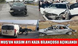 Muş'un kasım ayı trafik kaza bilançosu açıklandı