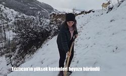 Erzincan’ın yüksek kesimleri beyaza büründü