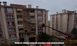 Kocaeli’de alevler arasında kalan vatandaş, itfaiye erinin maskesiyle hayata tutundu