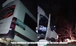 Diyarbakır-Kulp yolunda korku dolu anlar: Yolcu minibüsü şarampolde asılı kaldı
