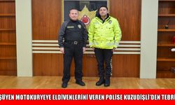 Muş İl Emniyet Müdürü Kuzudişli'den üşüyen kuryeye eldivenini veren polise tebrik