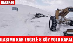 Varto’da kar yağışı 8 köy yolunu ulaşıma kapattı