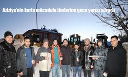 Aziziye’nin karla mücadele timlerine gece yarısı sürpriz