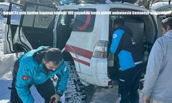 Bingöl'de yolu kardan kapanan köydeki 100 yaşındaki hasta paletli ambulansla hastaneye ulaştırıldı