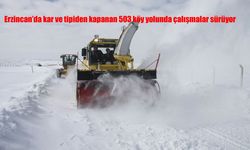 Erzincan’da kar ve tipiden kapanan 503 köy yolunda çalışmalar sürüyor