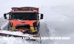 Ağrı-Kağızman kara yolunda yoğun tipi etkili oluyor